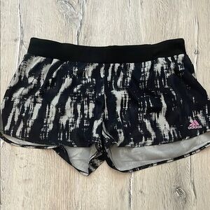 Adidas Women's Black and Silver Shorts